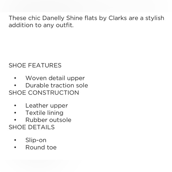 CLARK DANELLY SHINE SAND LEATHER SLIP-ON FLATS. NEW WITHOUT BOX. SIZE 11W - Picture 5 of 7